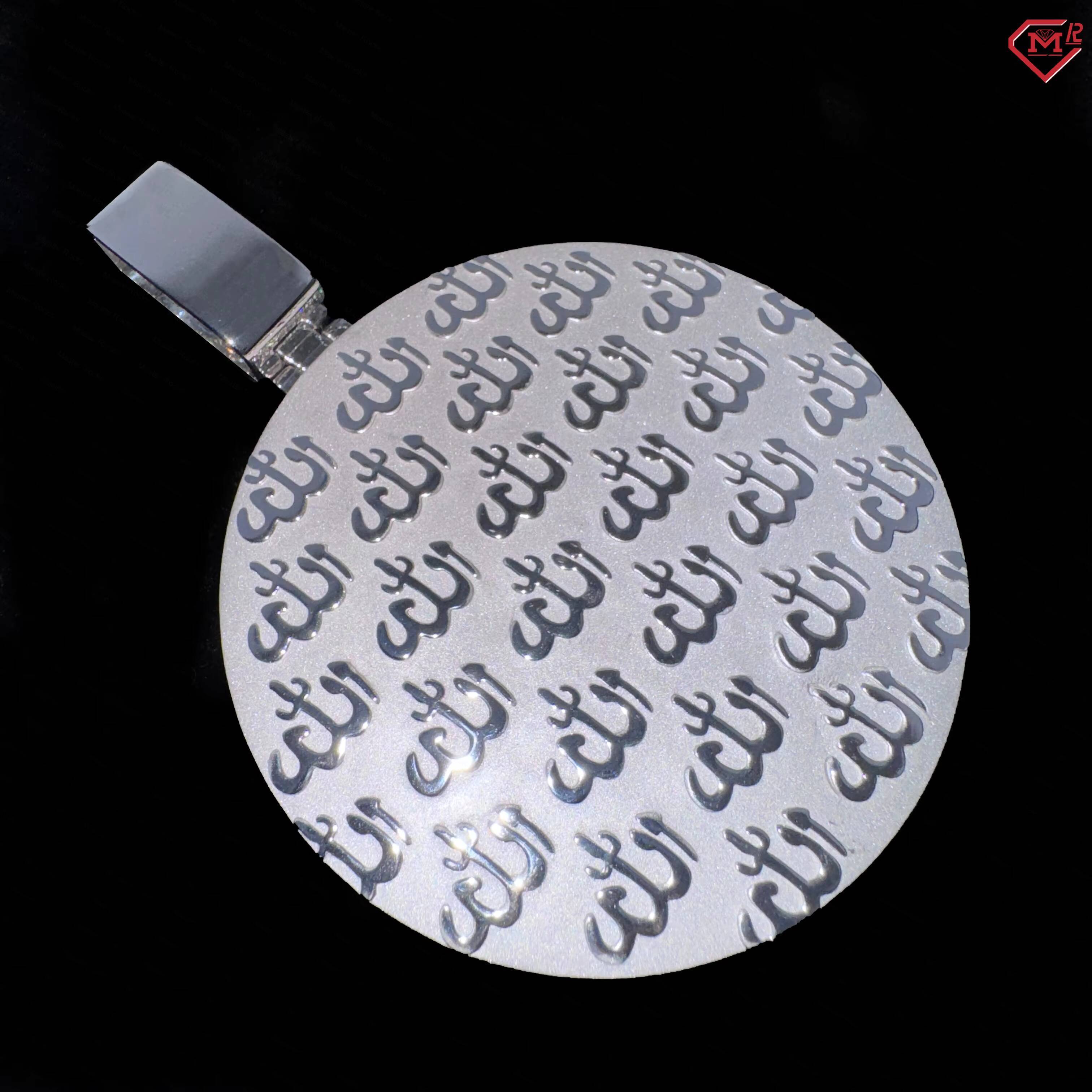 Hip Hop Mossanite Pendant Circular Charm Baguette Allah Fully Iced Out 925 Silver Customized Trend Moissanite Pendant
