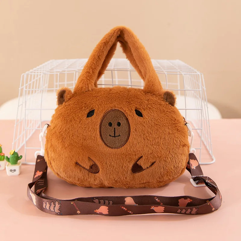 Sweet Capybara Handbags For Girls Lovely Kids Crossbody Bag Children Gift Little Girl Small Purse Soft Plush Capybara Handbags 250922