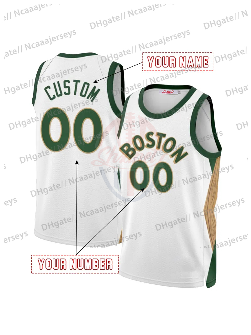 0 Jayson Tatum 2025-26 City Edition Green/Beige Basketball Jersey 33 Larry Bird 4 Jrue Holiday Brown 11 Payton Pritchard Custom Nom and Num22222