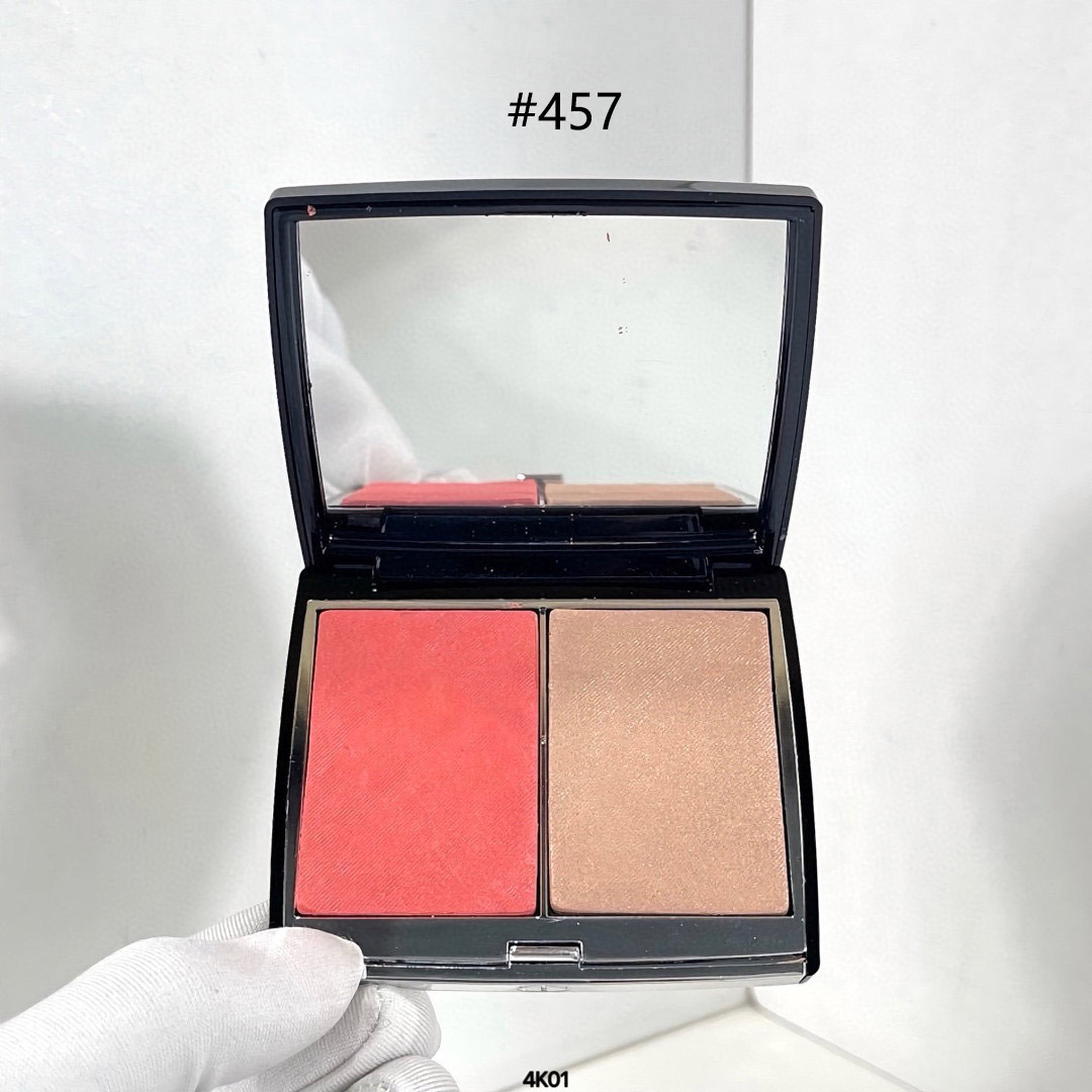 Top Quality Brand Designer Double Color Blush Palette Rouge Colour Face Glow Makeup Shape Highlight Couture Long Lasting Colour Comfort Face Illuminateur Palette