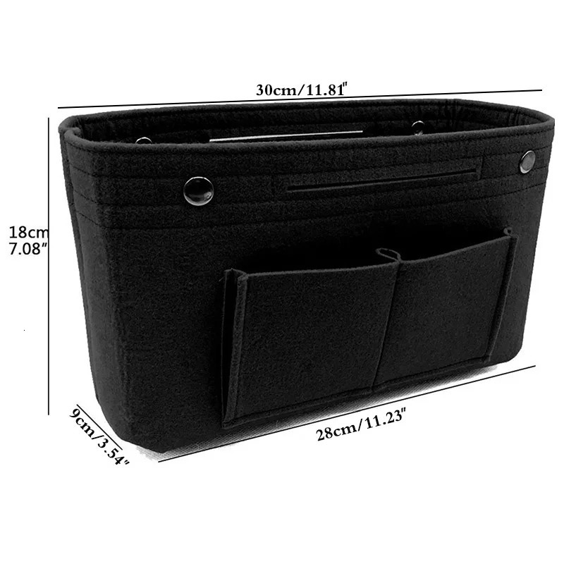 Makeup Storage OrganizerFelt Cloth Insert Cosmetic Bag Multipockets Fits in Handbag Cosmetic Toiletry Bag for Travel Organizer 250930