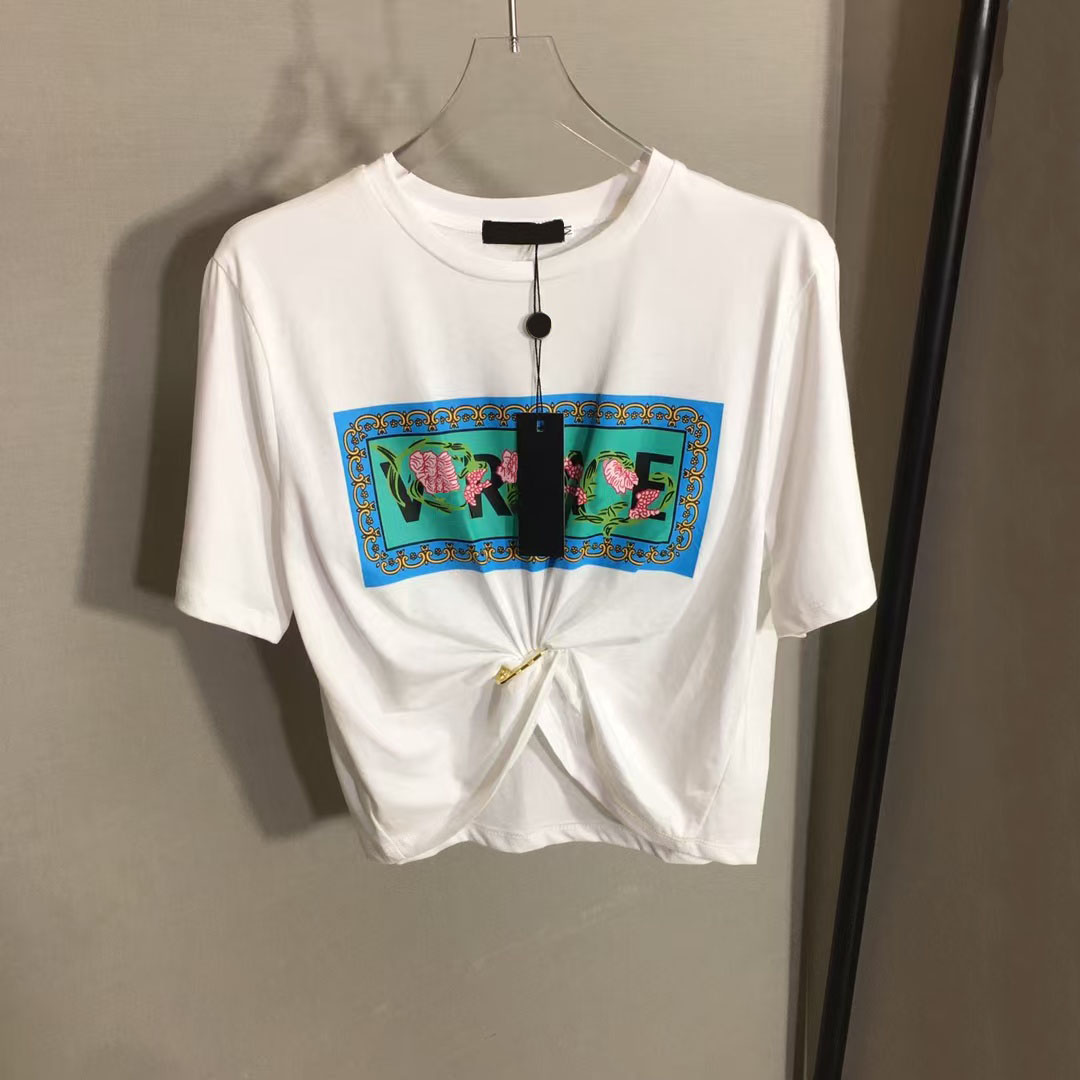 Women's Plus Size T-Shirt New Luxury Women's T-Shirt Cartoon Printed Letter Logo Short Sleeve High Quality Loose Comfy Streetwear 2025 Summer Ladies Clothes