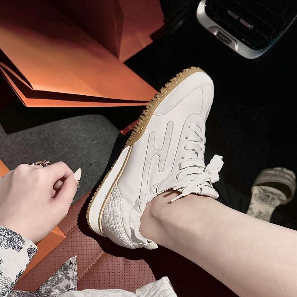 H Brand New JET Series Genuine Leather Flat White Forrest Gump Training Couple Sports Fashion Casual Shoes for Men and Women a2