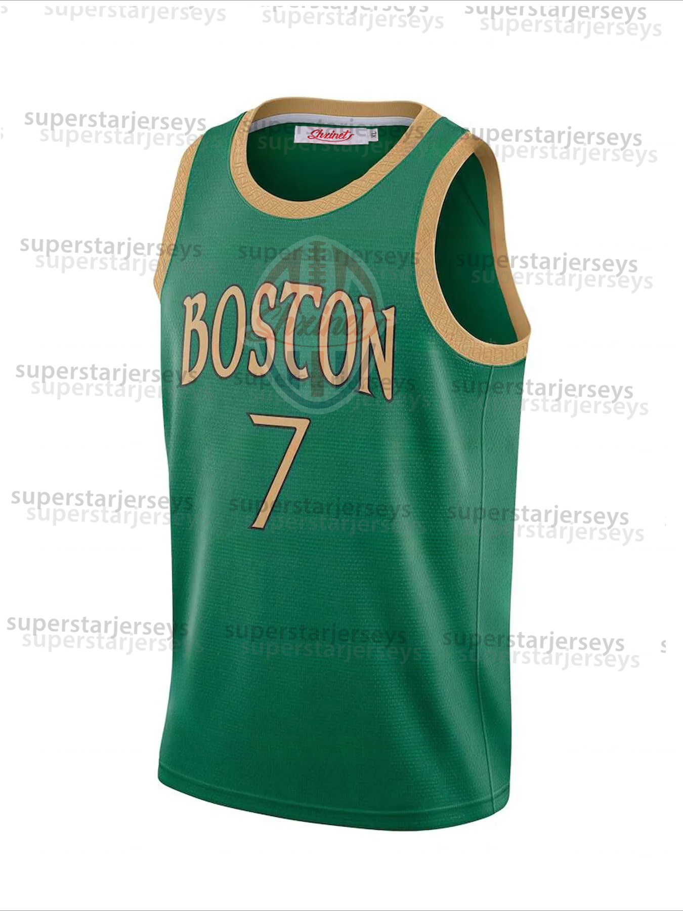 0 Jayson Tatum 2025-26 City Edition Green/Beige/White Basketball Jersey 33 Larry Bird 4 Jrue Holiday Brown 11 Payton Pritchard Full Stitched