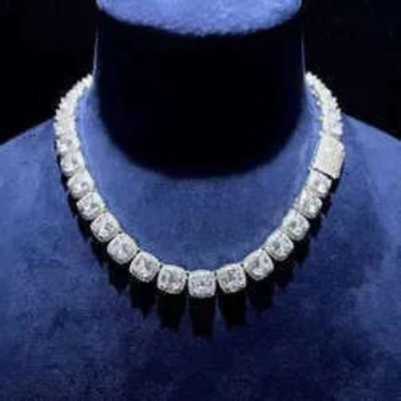 Lifeng Eent Cut Necklace Hand-set Craftsmanship10mm Rock Candy Tennis Chain d Vvs Moissanite Dia Chian