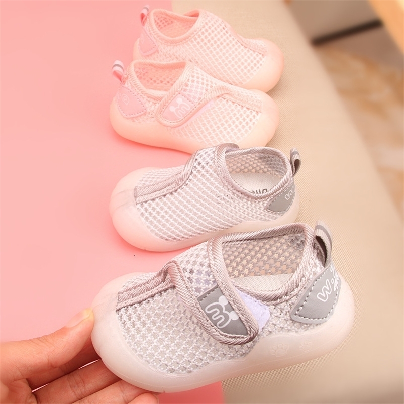 First Walkers Through The Net Summer Children's Net Shoes Casual Breathable Hole Shoes Soft Bottom Girls and Boys Non-slip Toddler Shoes 230314
