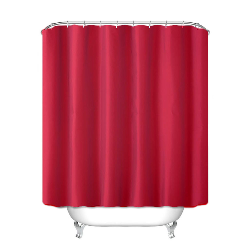YL-37306 Dry and wet solid color curved bath curtain punch-free L-shaped solid color polyester partition curtain bathroom curtain waterproof hanging c