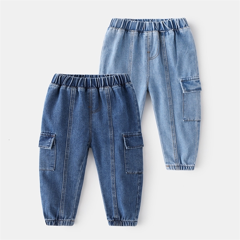 Jeans Men's Jeans Spring and Autumn Toddler Children's Trousers Children's Jeans Blue 230406