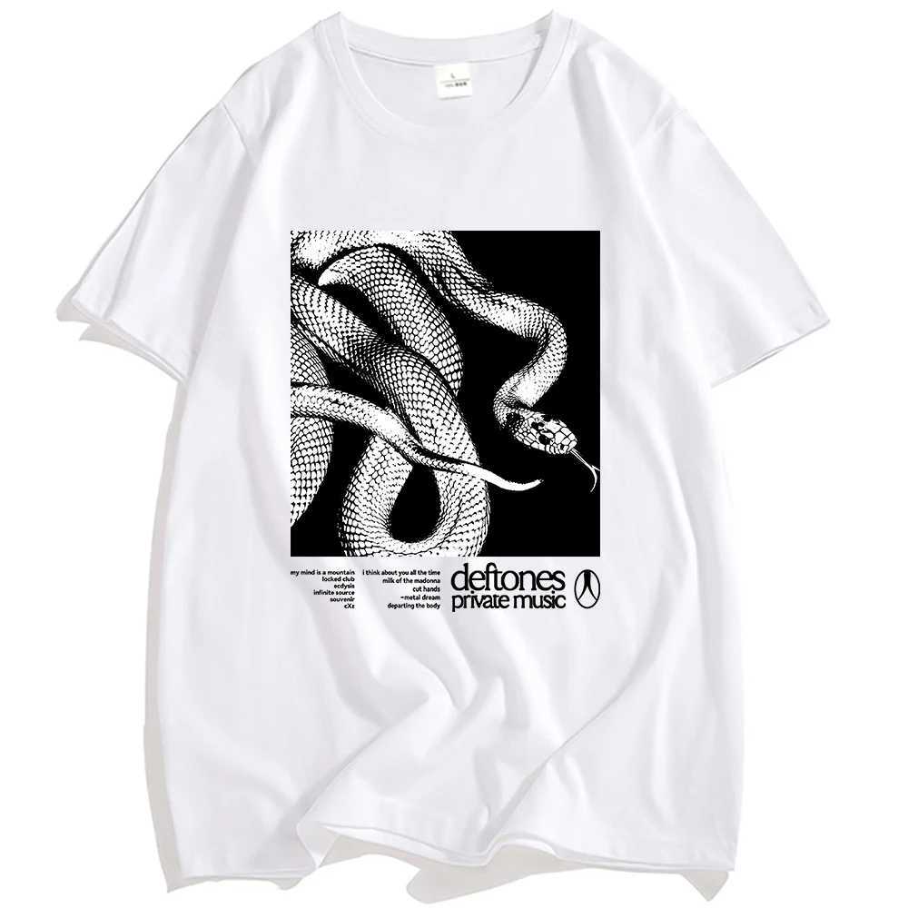 Private Music Tracklist Tees Deftones Rock Band Printing Tshirt Cotton Loose Short Sleeve T Shirt Women Men Unisex StreetwearXJ250929