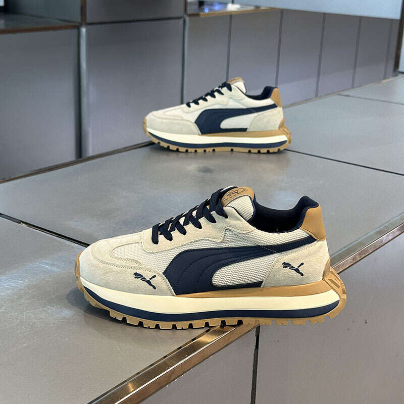 Men's 2025 Spring New Thick-Soled Mesh Breathable Lightweight Soft-Soled Fashion Dad Shoes Casual Sneakers ab