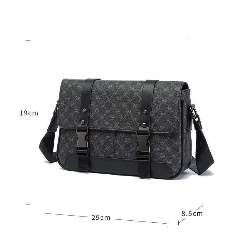 Hot Selling Fashion Hasp Plaid Print Men's Crossbody Large Capacity Shoulder Messenger Bag For Men Satchels Designer Bags