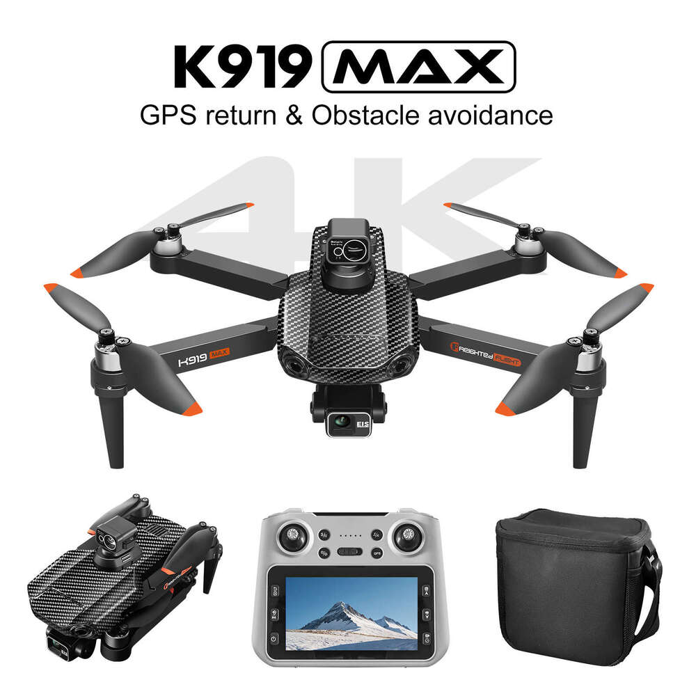 Camera Drone K919max Three-Axis Anti-Shake Gimbal Drone 4K HD Photography Screen Control Brushless Aerial Camera Drones