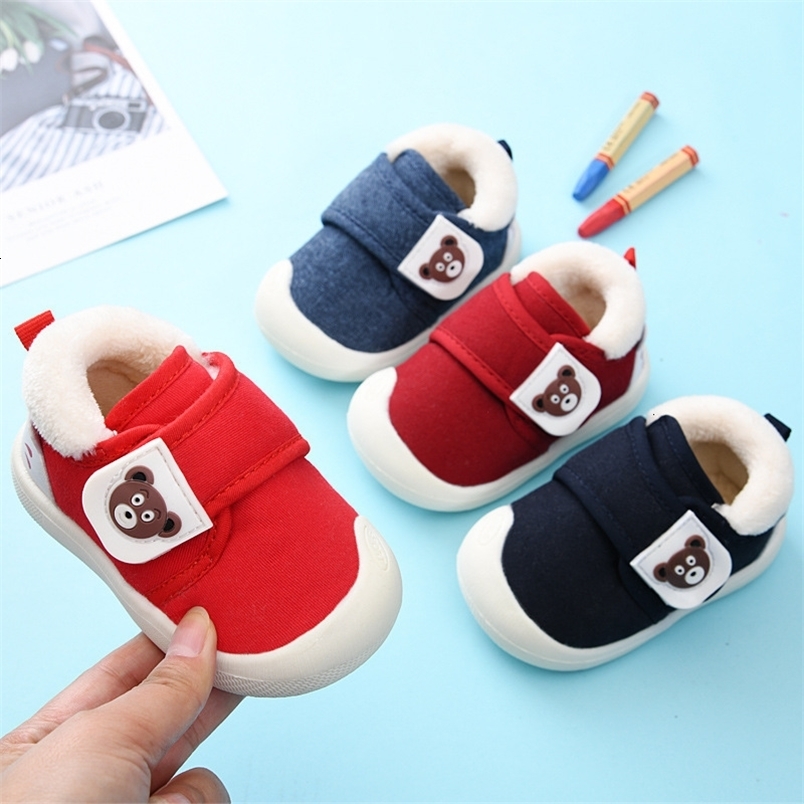 First Walkers Baby Winter shoes Infant Toddler born Cute Cartoon Bear Shoes Girls Boys First Walkers Keep Warm Boot SDY008 230314