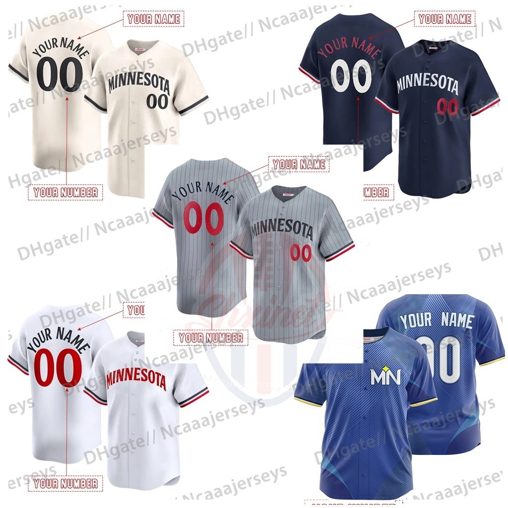 City Custom Jersey Carlos Correa 2025 Jersey Harrison Bader Byron Buxton Pablo Lopez Royce Lewis Willi Castro Jeffers Jose Miranda Joe Ryan Jhoan Duran Fast