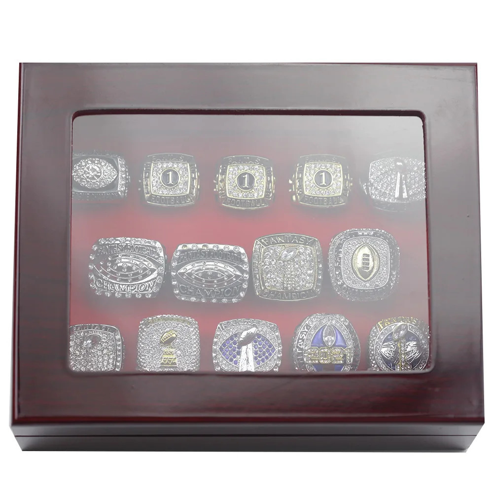 Set of 14 Fantasy Football Championship Rings 2011 Fan Ring Gift Stylish Rings for Men 250929