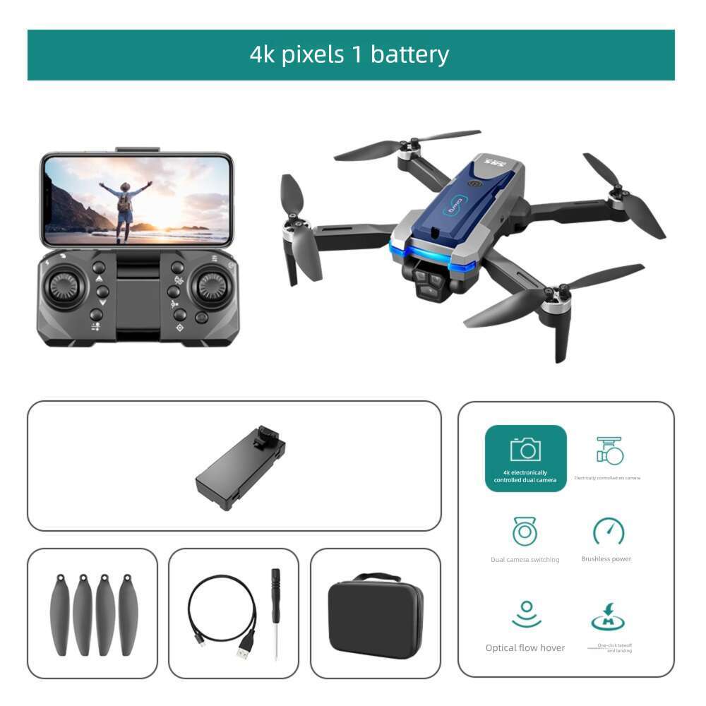 New S Obstacle Avoidance Triple Camera Aerial Photography Quadcopter Brushless Motor Remote Control Airplane Drone