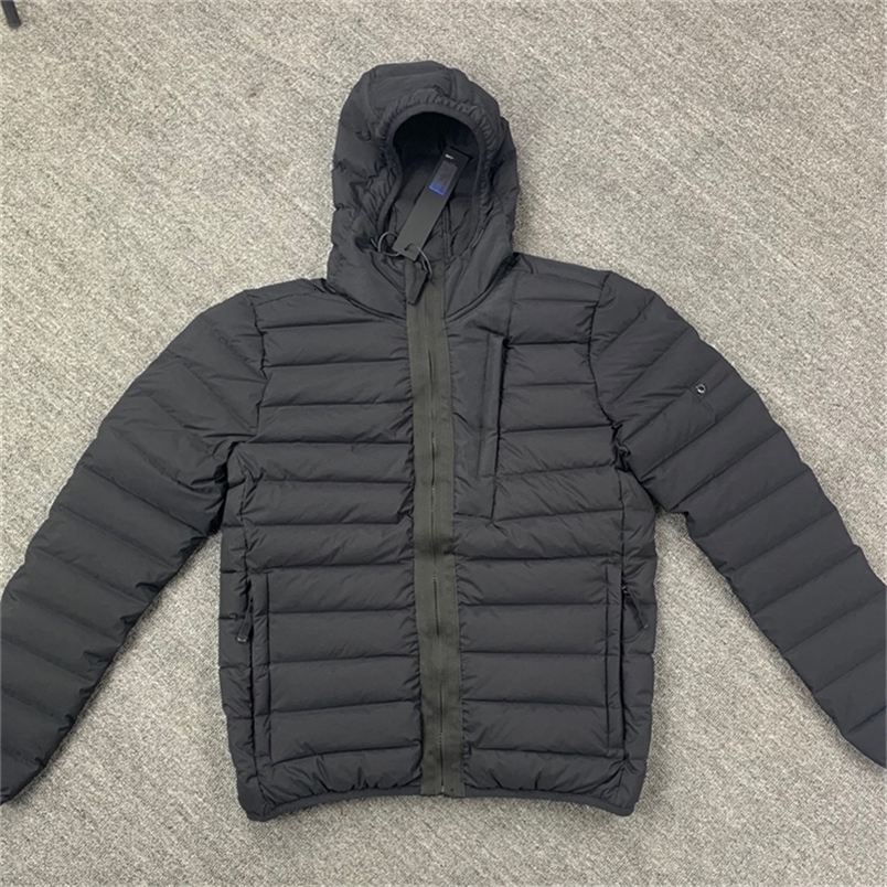 Winter Men's Jacket Casual Classic Style Real Down Slim Fit Thermal Top Coat Hooded Good Quality 201211