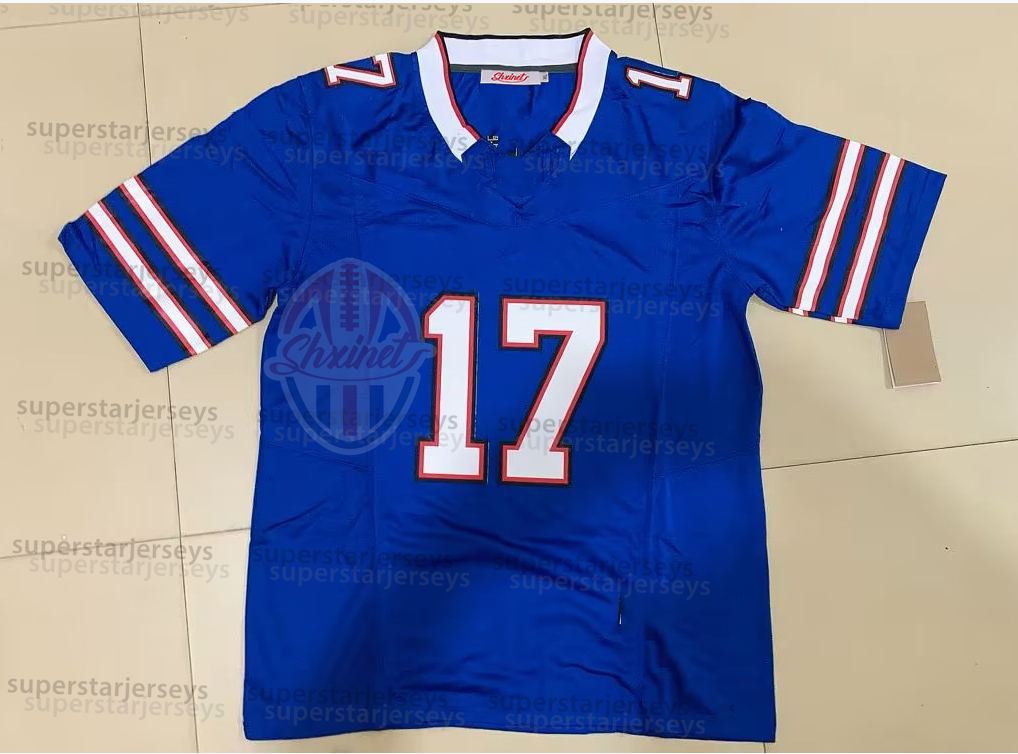 Custom Football Jersey Allen17 Milano Diggs Miller Coleman Bosa Shakir Hamlin Kincaid Dawkins Cook Johnson Any Name and Number Mens Womens Youth