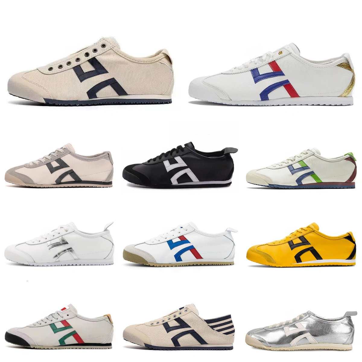 Trainers MeXico 66 Casual Shoes OnitsuKaes TiGers Womens Mens Vintage Black White Silver Blue Red Green Birch Peacoat Sports Shoes LOW Outdoor Designer Sneakers S6