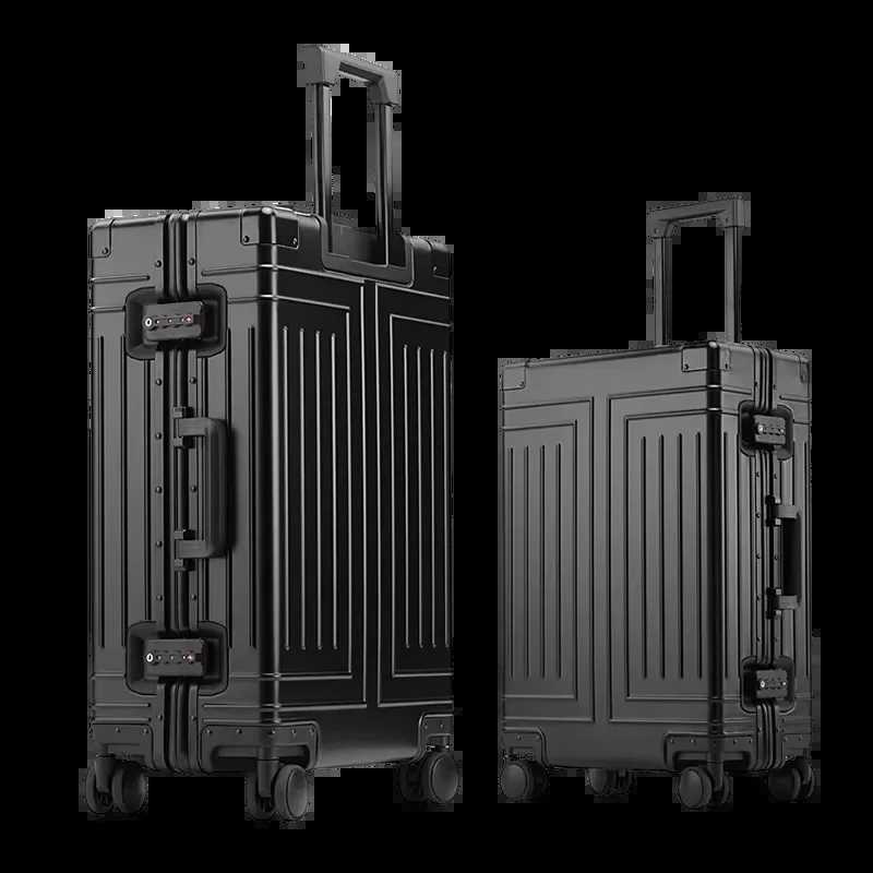 Aluminum Suitcase Metal Luggage 2030 inch Suitcase Trip Cabin Password Trolley Case Almg Alloy Travel Wheeled LuggageL250929