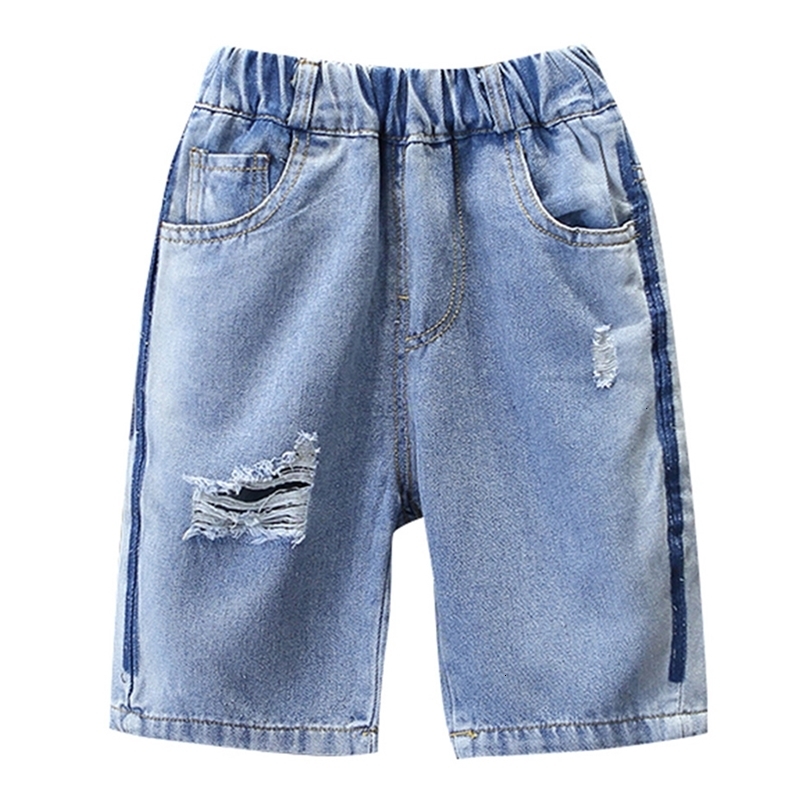 Jeans Boys' Summer Jeans Big Hole Jeans Boys' Casual Style Children's Jeans High Quality Children's Clothing 230406
