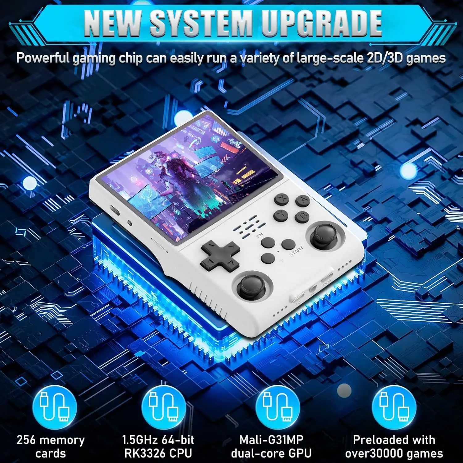 R40s Pro Handheld Retro Gaming Console 35Inch Screen Pocket Game Player 256GB Builtin 30000 Retro Games for Xmas gift Z250928