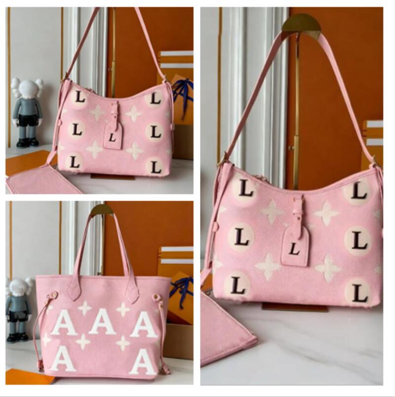 Designer bag double-sided dual-use calf leather tote bag shopping bag single shoulder handbag 32cm women's version beach bag pink bag