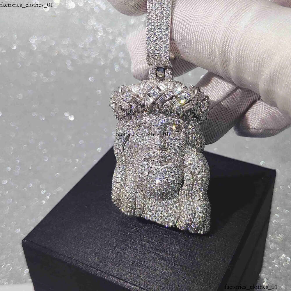 necklace moissanite chain custom pendant Pass Dia Tester FL Hip Hop Jewelry S Jesus