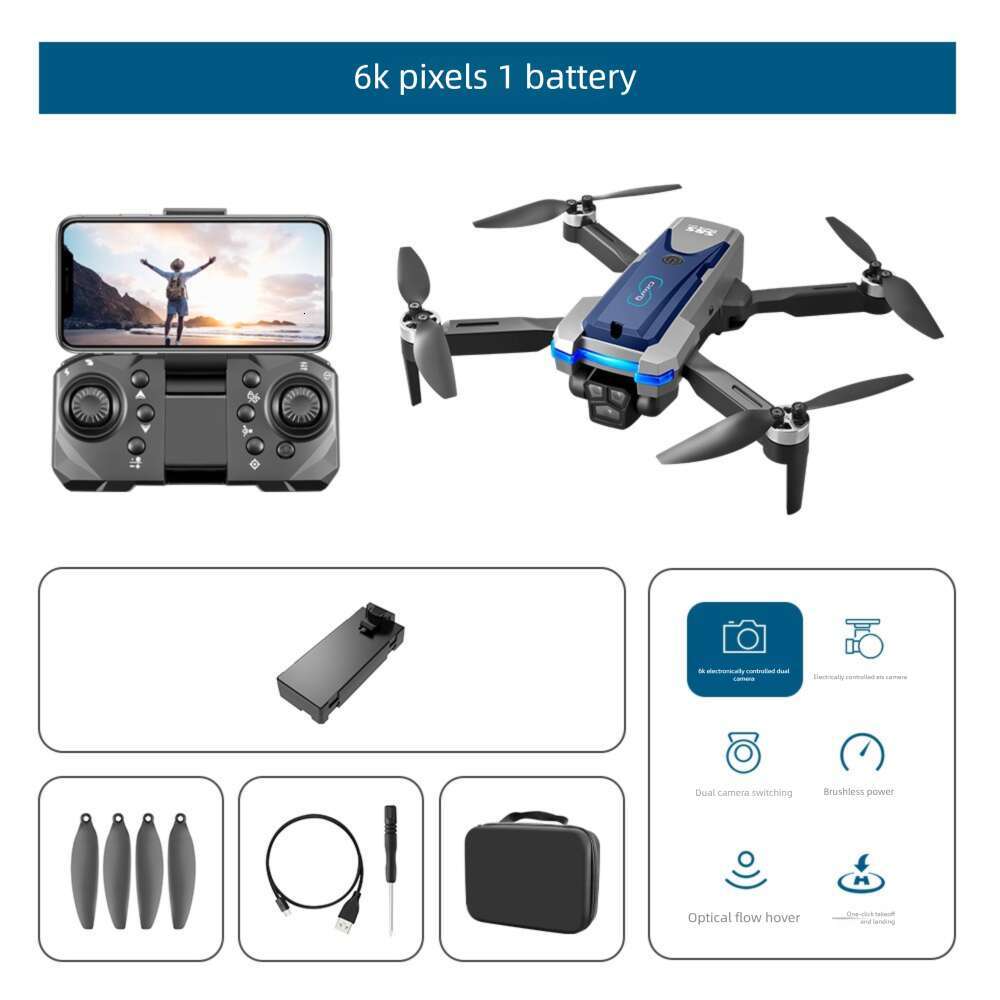 New S Obstacle Avoidance Triple Camera Aerial Photography Quadcopter Brushless Motor Remote Control Airplane Drone