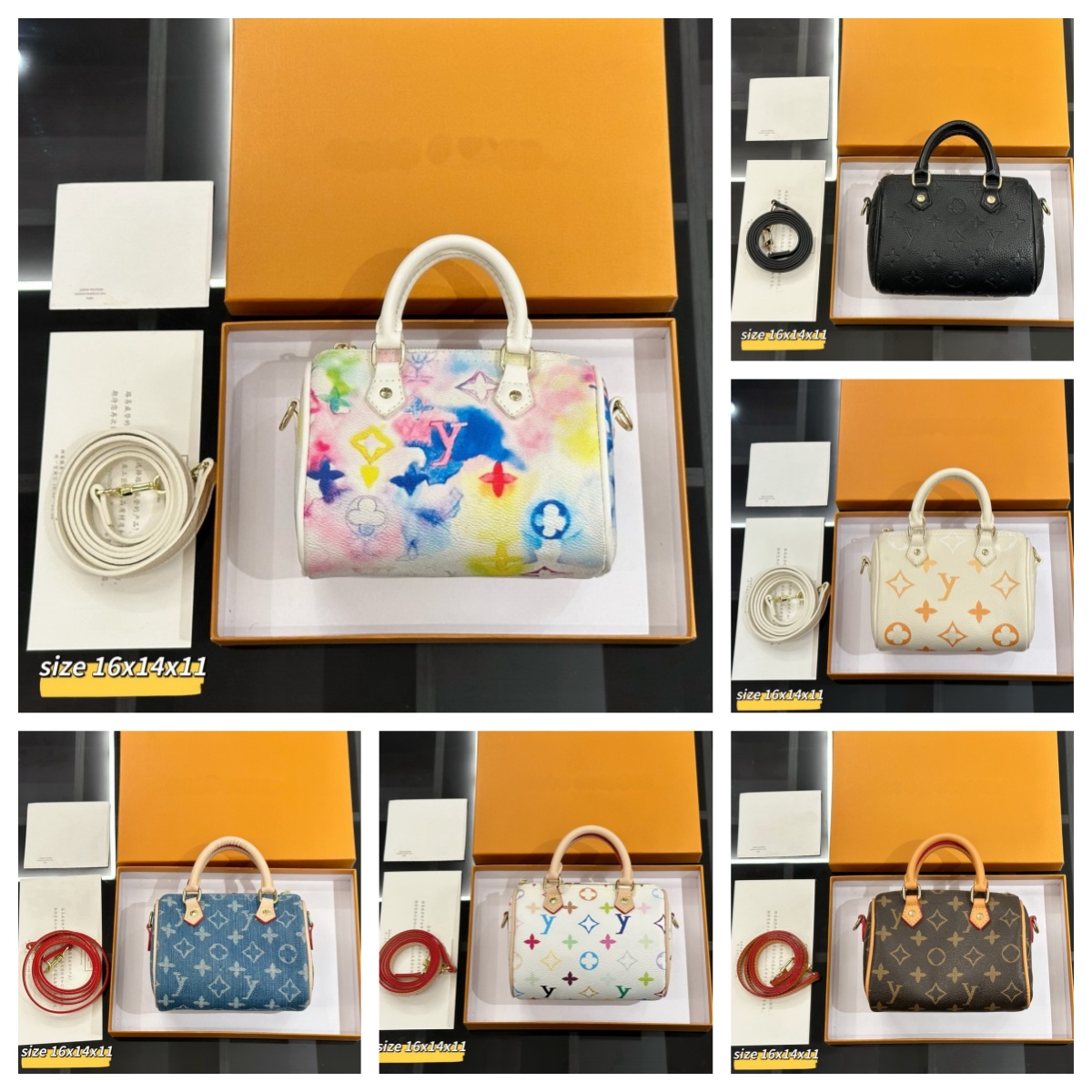 Hot Sale Mini Pillow Bags Womens Denim Boston Totes Designer Bag 16CM Shoulder/Crossbody bags Wallets No box