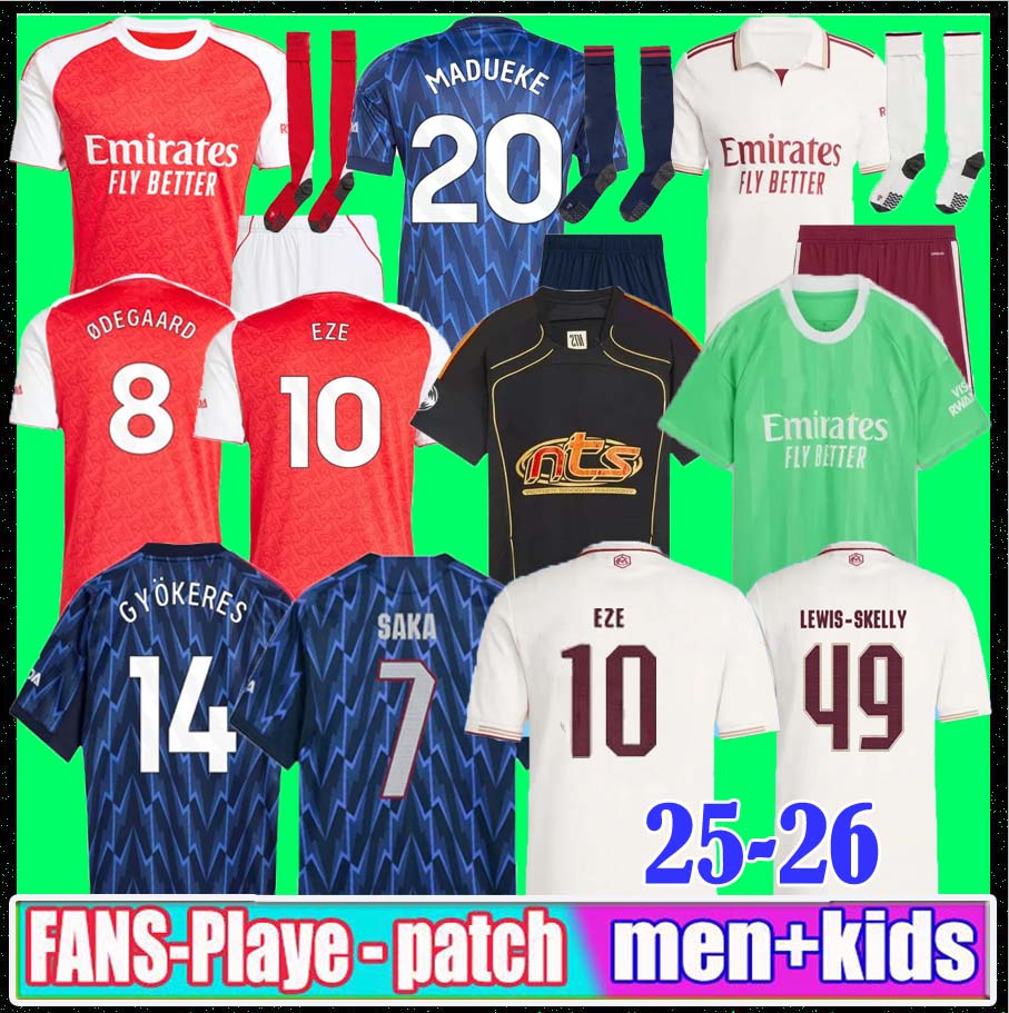 25 26 SAKA RICE ZUBIMENDI soccer jerseys Nwaneri RAYA 2025 football shirt ODEGAARD GYOKERES EZE SALIBA HAVERTZ Lewis-Skelly MADUEKE top kit long sleeve