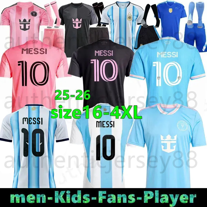 25 26 Argentinas soccer Jerseys MESSIS GARNACHO DE PAUL National Team MARTINEZ Fans Player versio Maradona Football Shirts 2025 SUAREZ Miamis FC Women men kids Kit