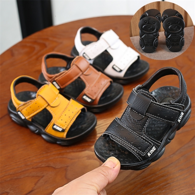 Sandals Children summer beach sandals cool boys girls genuine leather cowhide breathable comfortable flat sandals baby soft shoes 230421