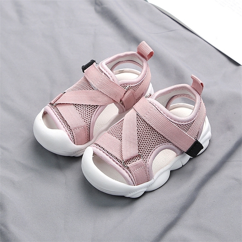 Sandals summer children sandals baby solid soft bottom barefoot sandals boys girls anti-kick foot protection shoes 230515