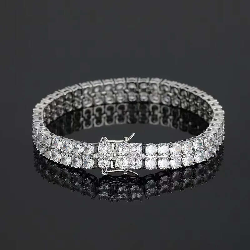 Tennis Chain, designer jewelry for women men nature charms jewelery love gift, 2024 New 6mm Moissanite bracelet