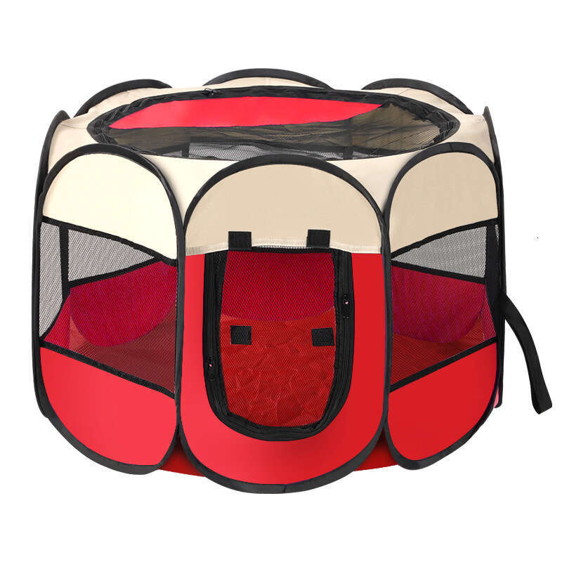 2026 New Octagonal Playpen Pet Tent Oxford Cloth Scratch-Resistant Foldable Cage Maternity Bed Dog Cat House Free Shipping