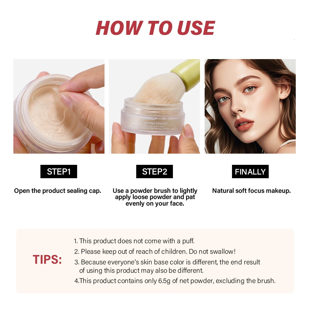 Ultimate Blurring Setting Powder Full Size longLasting Soft Matte Finish Oil Control and Makeup Fixation Modification one Size 250929
