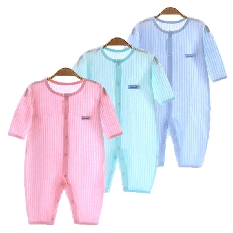 Rompers born Baby Clothes Summer Thin Rompers Infant Baby Boys Girls Soft Cotton Jumpsuit Ir Conditioning Ha Clothes Pajamas Onesie 230425