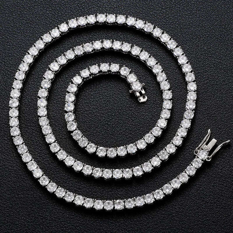 Maiyi Jewelry Custom Gold Moissanite Solid Real 9k 10k 14k Tennis Necklace for Women Men