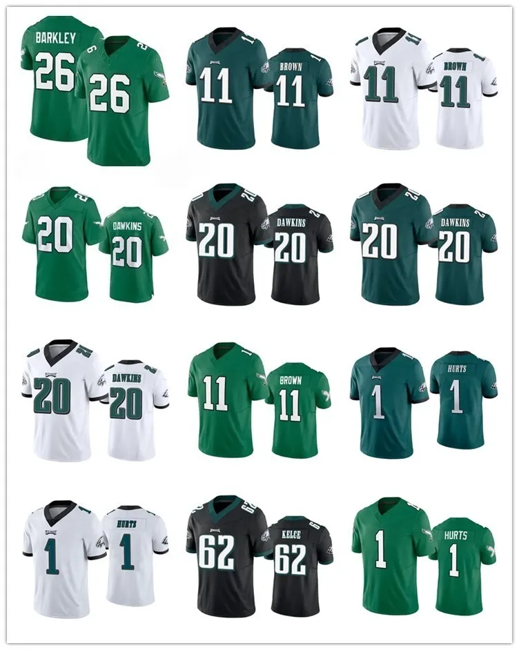 Eagles custom Cooper DeJean Jalen Hurts Saquon Barkley Quinyon Mitchell Reed Blankenship Brandon Graham Nakobe Dean Grant Calcaterra Davis Nolan Football Jersey