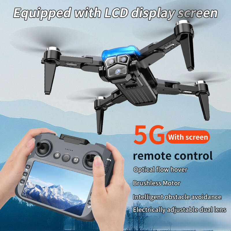 Camera Drone Screen-Controlled Drone S166max With 4.5Inch Screen Aerial Photography Brushless Toy Airplane Quadcopter