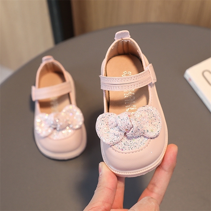 First Walkers Baby First Walker Shoes for Girls Spring and Summer Sequin Versatile Children Casual Shoes Sweet Children Princess Shoes 230314
