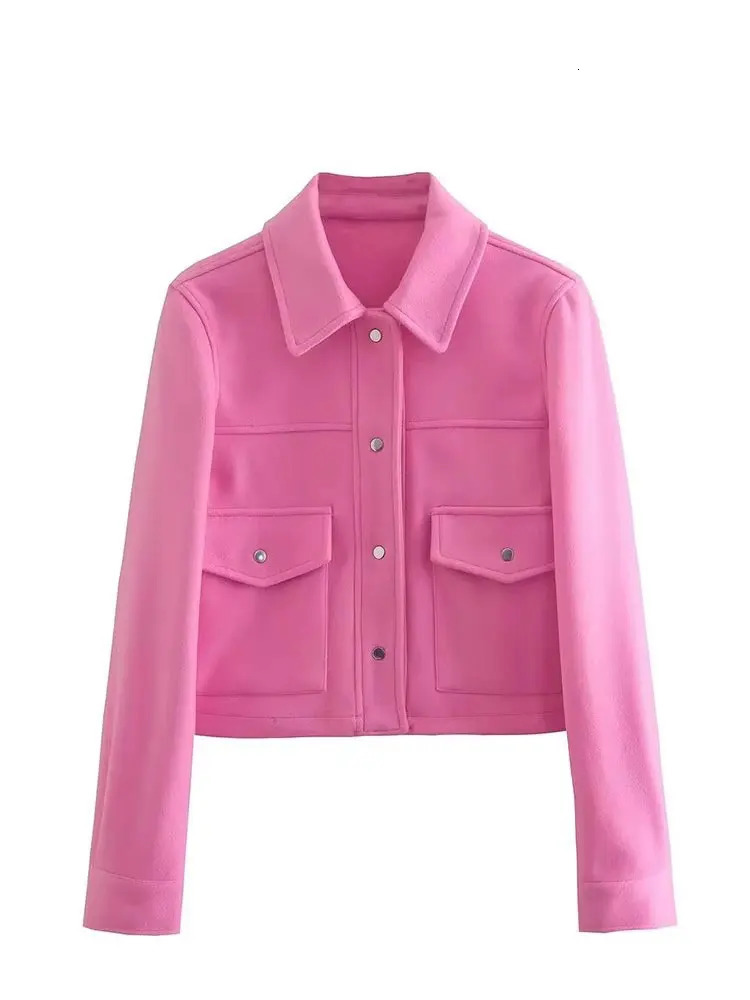 HH Jackets For Womens Autumn Fashion Solid Front Pockets Button Long Sleeve Jacket Elegant Woman Casual Outerwear Coat 250929