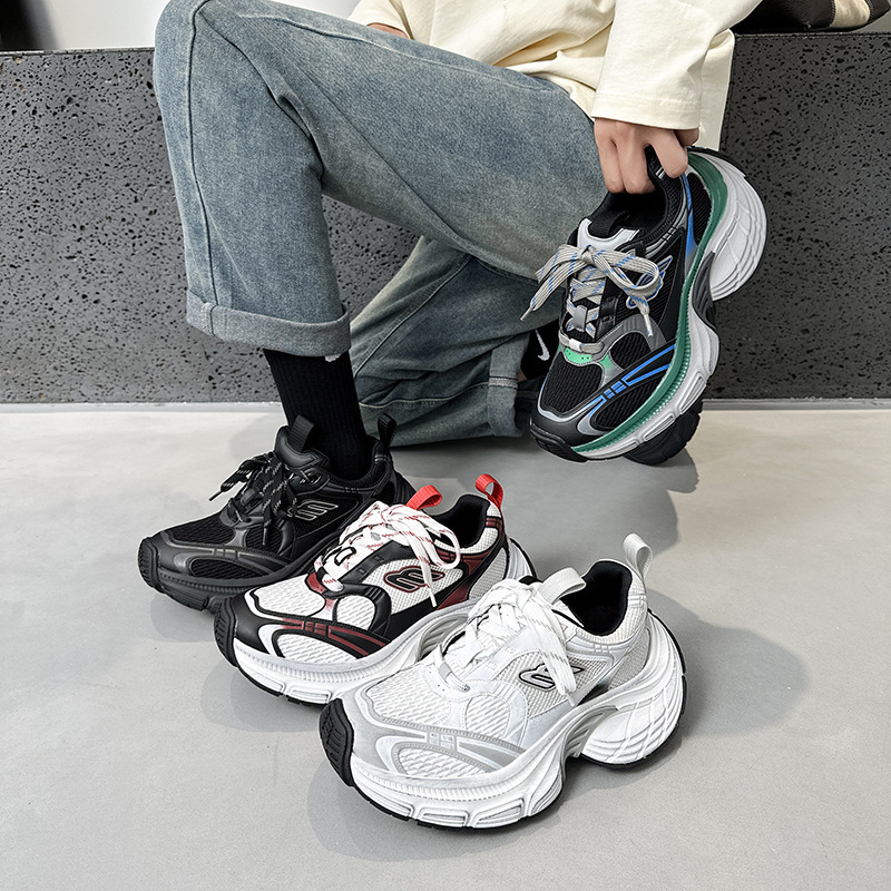 10XL Thick-Soled Dad Shoes for Women 2025 Autumn New Couple Korean Style Versatile Lightweight Non-Slip Casual Sneakers Trend ddmymarket