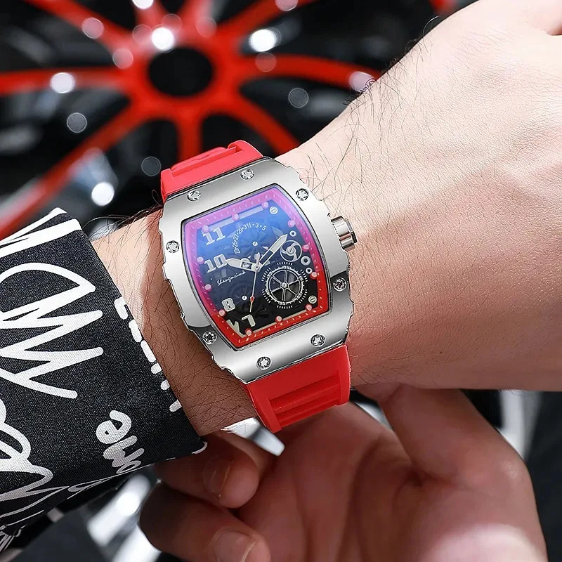 Fashion Men Watches For Mens Top Big Silicone Jelly Casual Quartz Watch For Gifts Relogio Masculino Male Wristwatches 250928