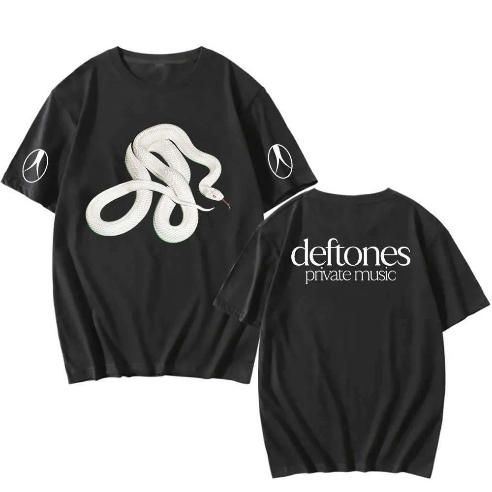 Private Music Tracklist Tees Deftones Rock Band Printing Tshirt Cotton Loose Short Sleeve T Shirt Women Men Unisex StreetwearXJ250929