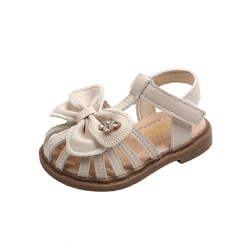 Sandals Summer 0-36m Born Baby Girls PU Soft Bottom Anti-slip First Walkers Hook Loop Sandals kids Toddler Girl Princess Shoes 230417