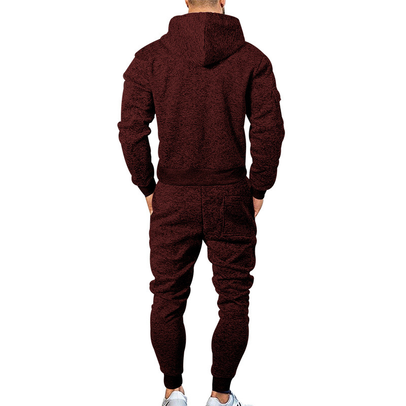 new Autumn Winter track suit Hoodies Pants Two Piece Set Men s Hoodies Tracksuits Jogger Pants thick Warm Clothes Men pullover trousers pants Sets 2pc