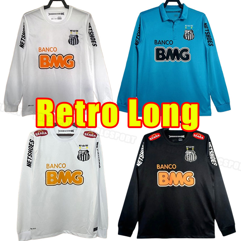 Long sleeve 2011 2012 2013 retro Santos fc soccer jerseys PATO SANCHEZ SOTELDO classic vintage Davila Fulk Dejanini Neymar JR Football Shirt 11 12 13 home
