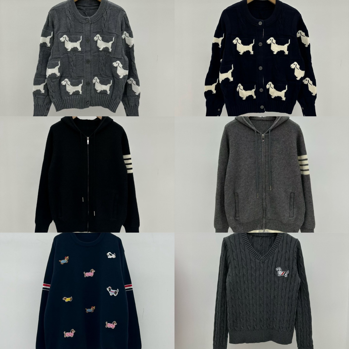 Designer brand T*B's new knitted sweater collection features a jacquard puppy and a round neckline with exquisite workmanship.